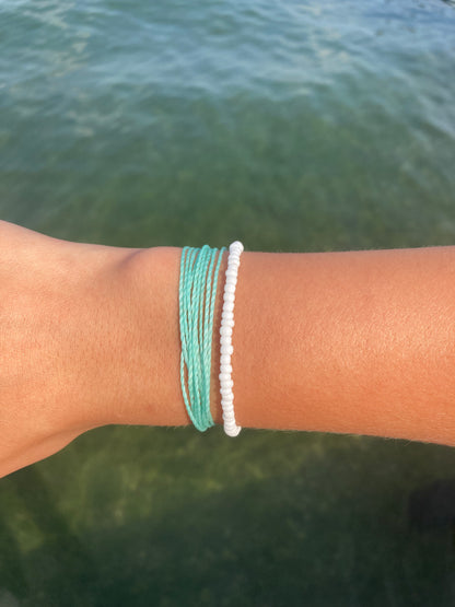 Wax Bracelet | "Sea Foam"